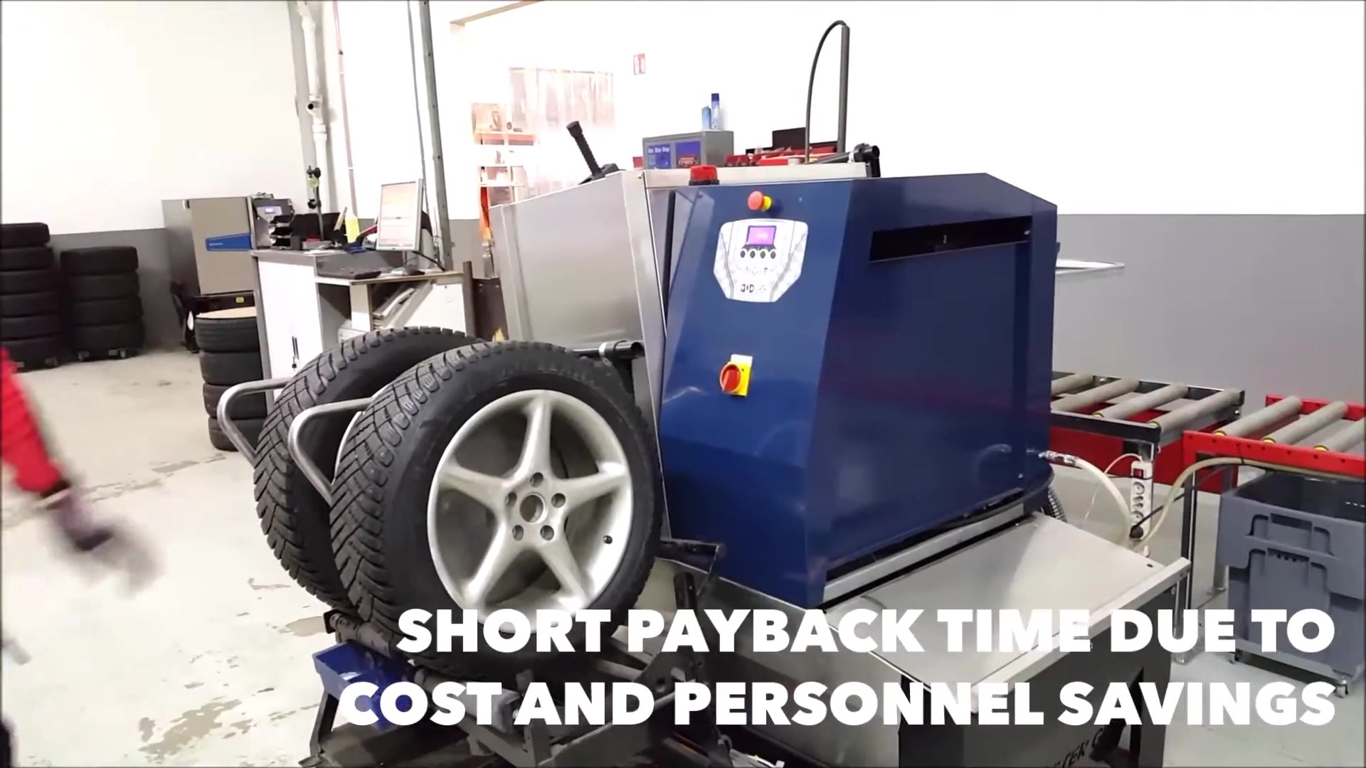 Drester GP24 wheel cleaner workflow for tire and wheel service